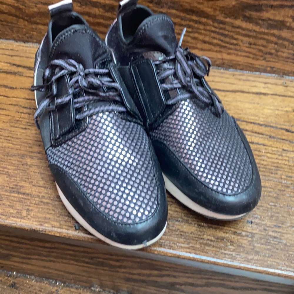 Black and pewter casual sneakers